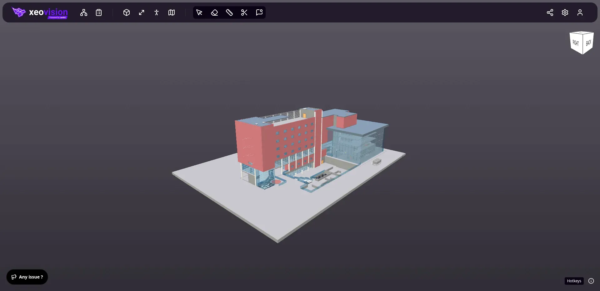 Building model in the xeoVision 3D viewer